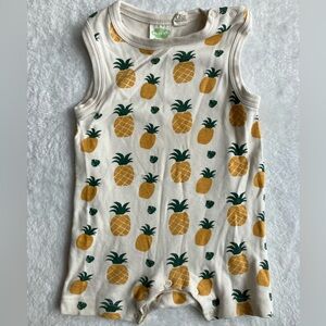 Parade organics short sleeve shorts summer romper pineapple 6-12 months